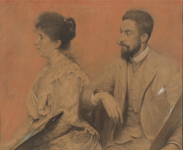 Lucien Wollès - Portrait de Juliette et Rodolphe Wytsman